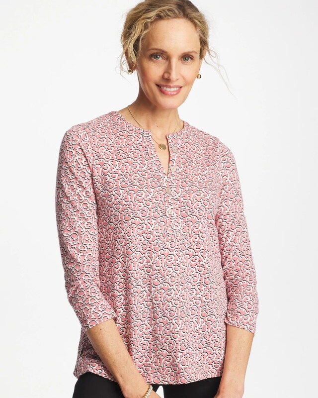 Cotton-Slub Splitneck Henley Tee - image 1